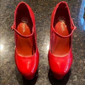 Pleaser Delight Red Sz 7 Heel Sexy Valentine Wear!